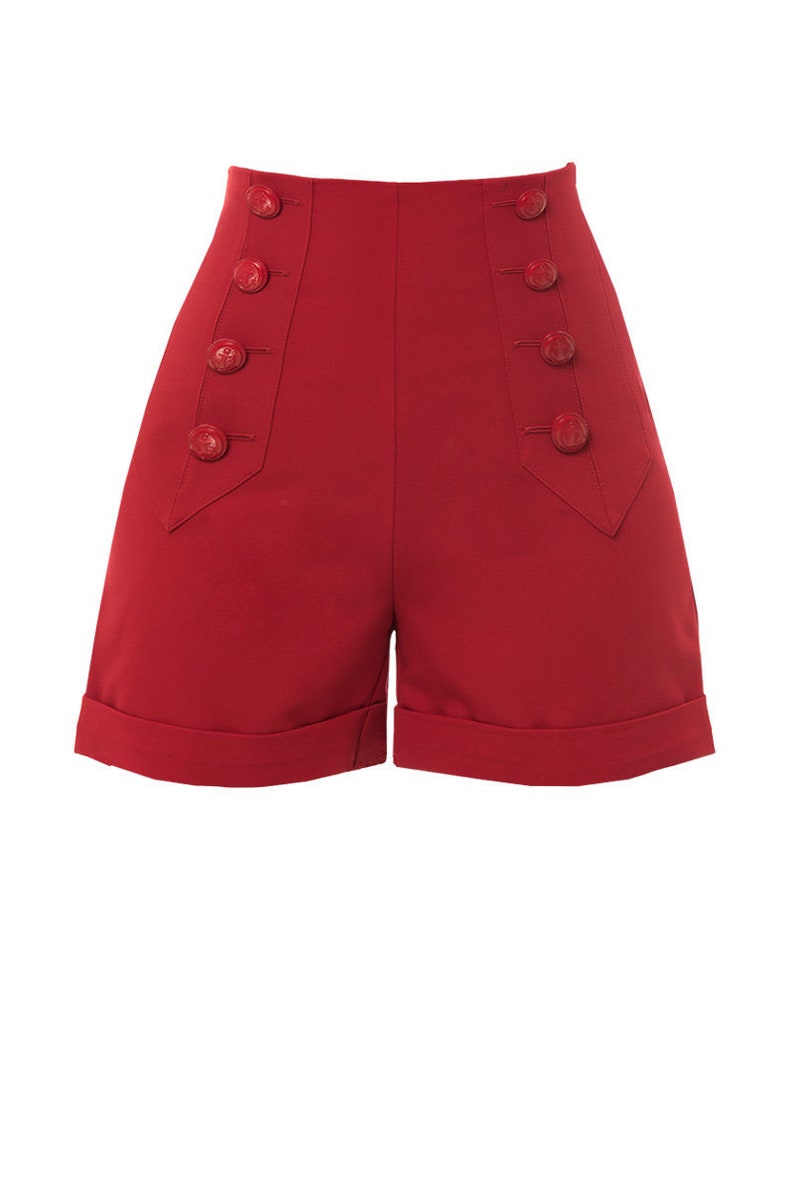red sailor pants