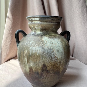 Vintage Maurice Pitot Ceramic Vase - Belgian Grès d’Art Pottery Urn with Handles