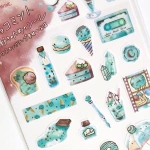 J Kamio Japan Kawaii Masking Tape Gold Sticker Bogen: Schoko Minto Fancy Cream Cardmaking Karten Geschenk Sterne Wunderlich Astronomie Nanigasuki