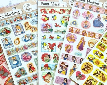 Choose Character: 2015 Point Masking Series - Disney Sticker Japan Classic Winnie the Pooh and Mermaid Ariel