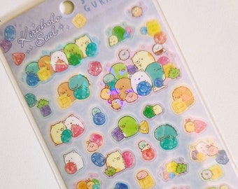 KawaiiMautio Epoxy Sticker: Sumikko Gurashi 2022 Sumikko Gurashi Seal Friends Gem Stone Diamond Whimsical Theme 55304 San x