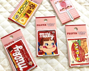 Fujiya Deco Sticker: Japan High Quality MINI Vinyl Sticker Confectionery Kawaii Peko Chan 2018 UV Resistant Water Proof Made in Japan