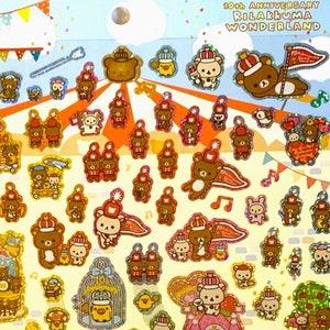 Kawaii Japan Sticker Sheet Assorted: Rilakkuma Raro 2013 10º aniversário Big Top Hits Circus BIG Coleção de edição especial comemorativa