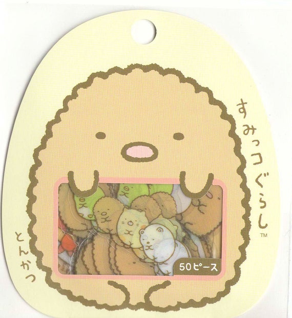 San-X Japan Clear Stickers 50 Flake Bits 10 Designs Sumikko Gurashi Penguin
