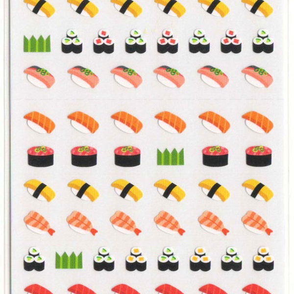 Kawaii Japan Aufkleber Blatt einzusortieren: Japanischen Restaurant Sushi Rolls One Point Seal Mini Sticker