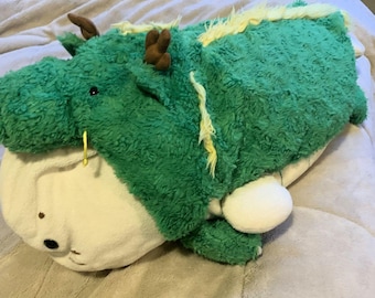 Bon OCCASION : Oreiller de costume Sirotan de l'année du dragon en peluche pouf poire, peluches, décoration de chambre à collectionner, confort douillet, vert, année du zodiaque chinois