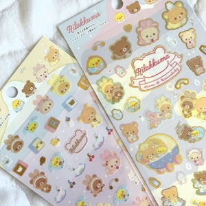 Kawaii Sticker Sheet Assort: Sanx Rare Rilakkuma 2021 Baby Bunny Kiirotori Chairokoguma Korilakkuma Picnic Kids 5230x RARE