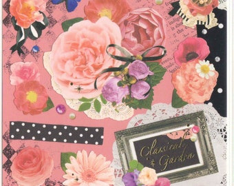 Kawaii Japan Sticker Sheet Assort: Petit Poche Series - Flowers Garden