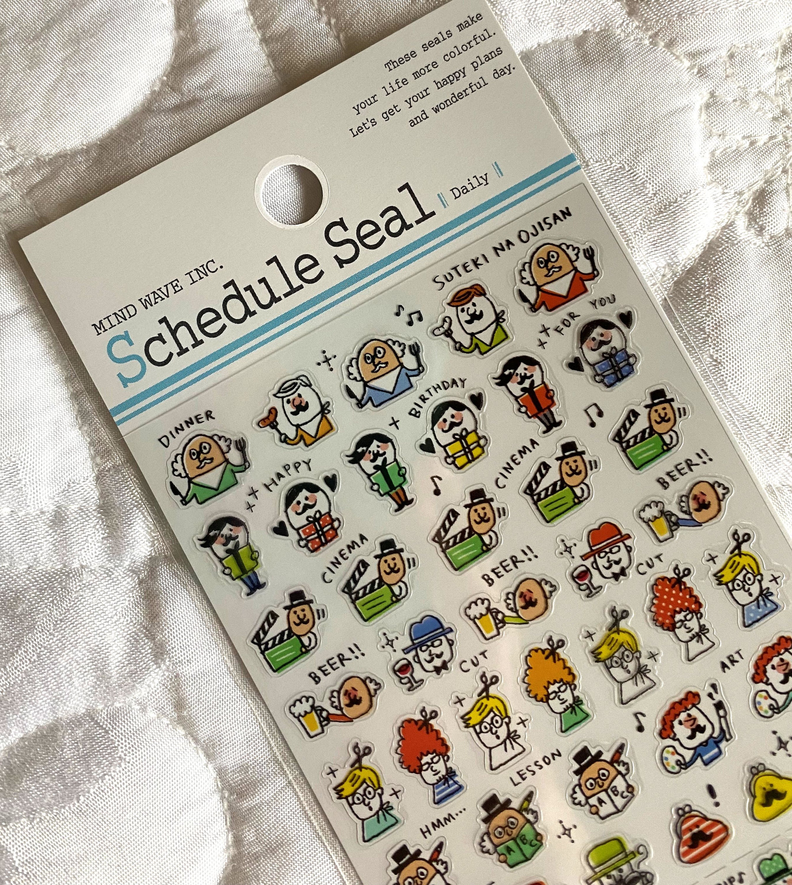 Novelty Mind Wave Japan Sticker Sheet Assort Schedule Seal Etsy Israel