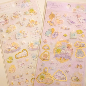 Hoja de calcomanías raras de J Kawaii Japan: Sumikko Gurashi 2024 BUNNY Love Pink Pastel Valentines Box Crafting Paper Set de SE6030X