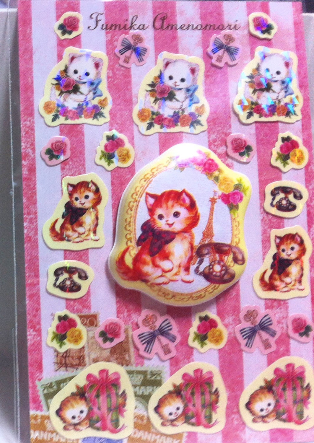 Kokoro Araiguma Puffy Stickers - Kawaii Panda - Making Life Cuter