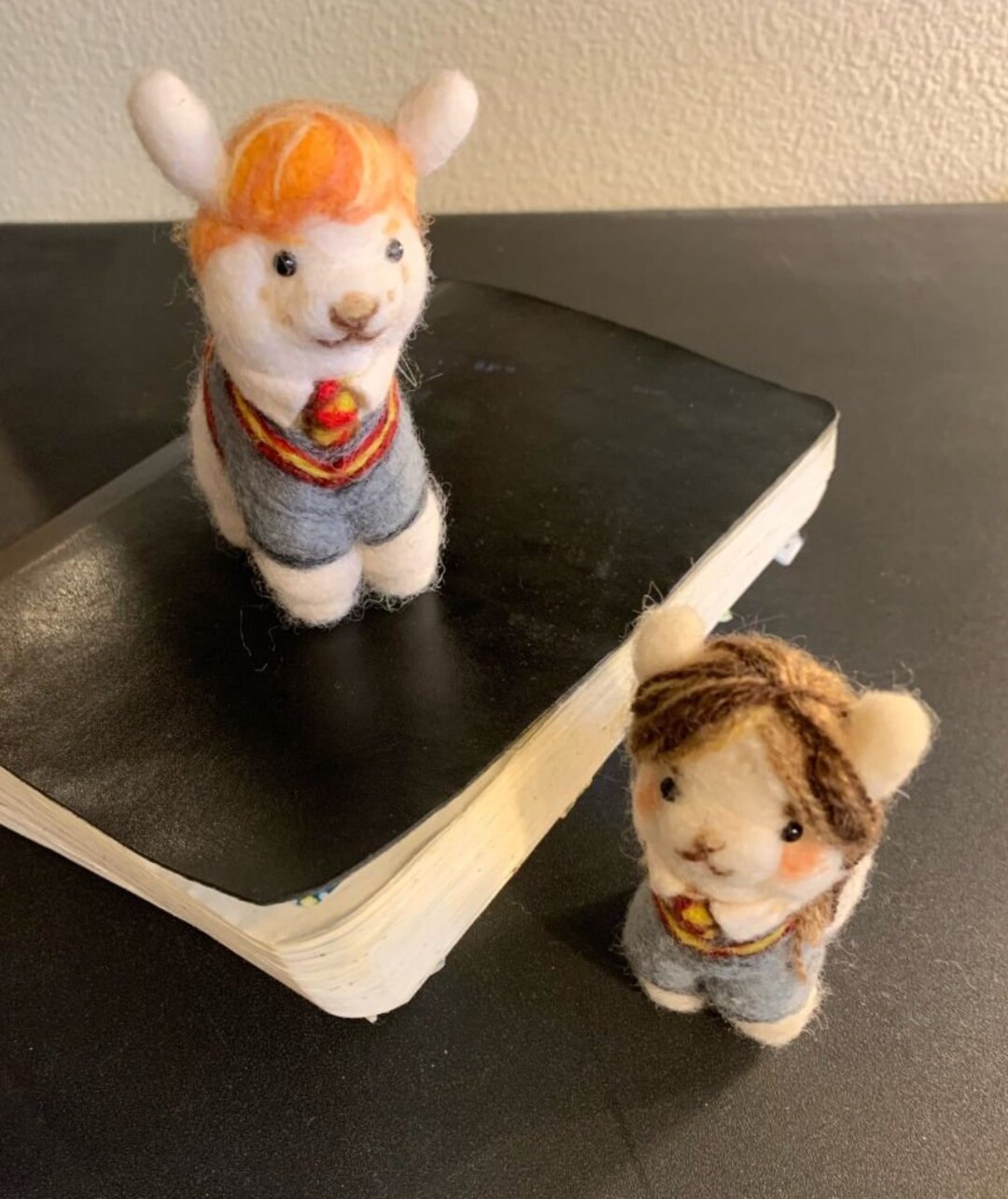 Kawaii Craft Needle Felted Animals: RON HERMIONE Paca Set Parody Potter ...