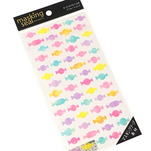 Kawaii Mind Wave Sticker Sheet: Watercolor Texture Masking Seal Serie Mini Serie MINI CANDIES Pastell Sweets Celebrate