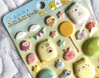 Kawaii Japan Sticker Sheet Assort Puffy Sumikko Gurashi Fancy Summer Beach Party 2020 Diy Decoration