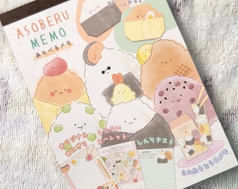 J Kawaii Crux Big Memo Notepad: Playable Activity Memo RICE BALLS Origami Various Paper Letter Game Activity Crafty