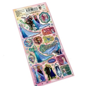Kawaii Japan CHOOSE ONE Pink or Blue Sticker Sheet Assort: Disney Holographic RS868 Frozen I Elsa Anna Olaf Sven Kristoff 2015 Winter