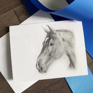 Carte de voeux de cheval. Une seule carte de correspondance vierge pour chevaux – Gambit.