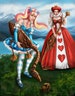 8x10 Signed Steampunk Alice in Wonderland Croquet Print 