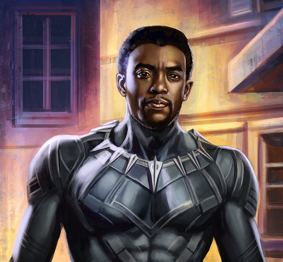 Chadwick Boseman Black Panther Black 