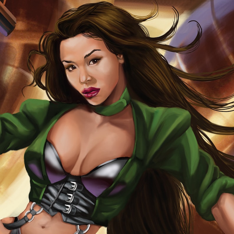 8x8 Signed Sexy Scifi Latex Girl Print Etsy