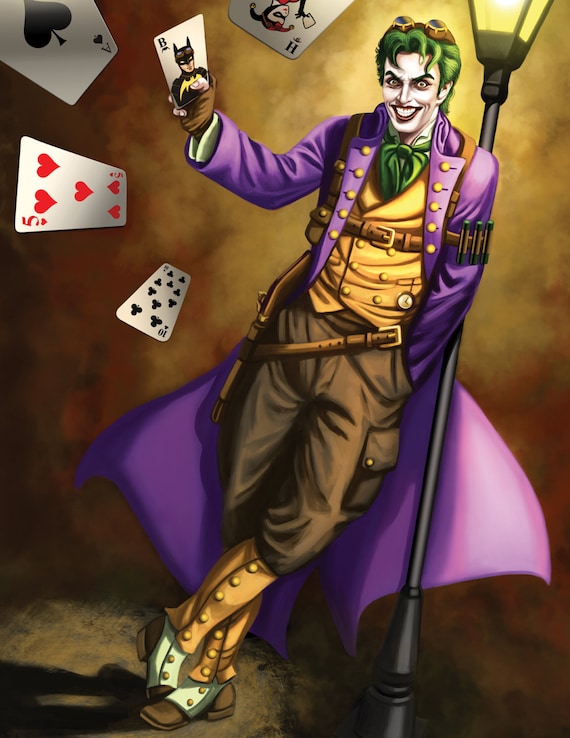 ♠︎ JOKER ♠︎様 リクエスト 8点 まとめ商品 Artist Signed 8.5 X 11 Steampunk Super Villain the Joker Glossy