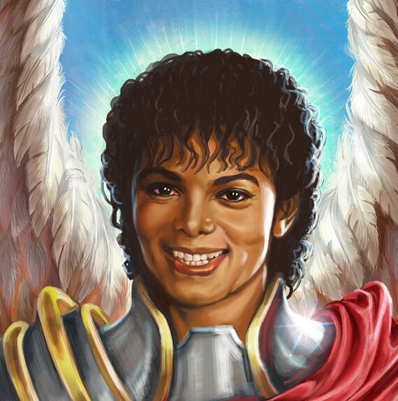13x16 Artist-signed Michael Jackson Angel Heal the World