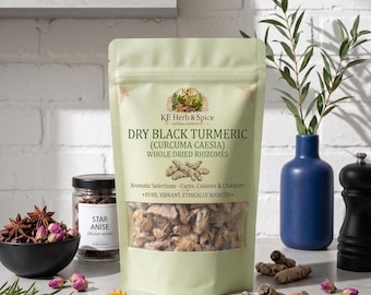 Pure Dry Black Turmeric Rhizomes, Authentic Kali Haldi, Curcuma Caesia Spice