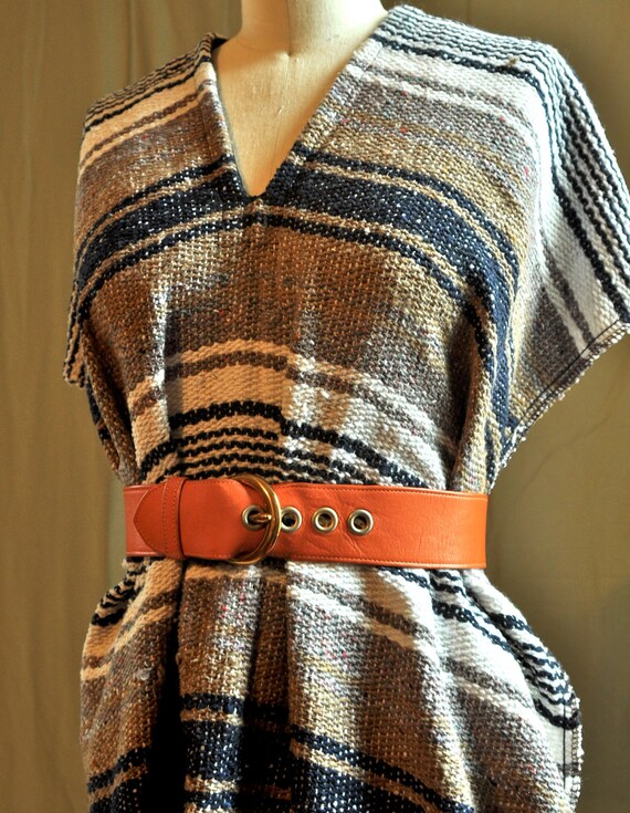 Items similar to Orange leather belt on Etsy