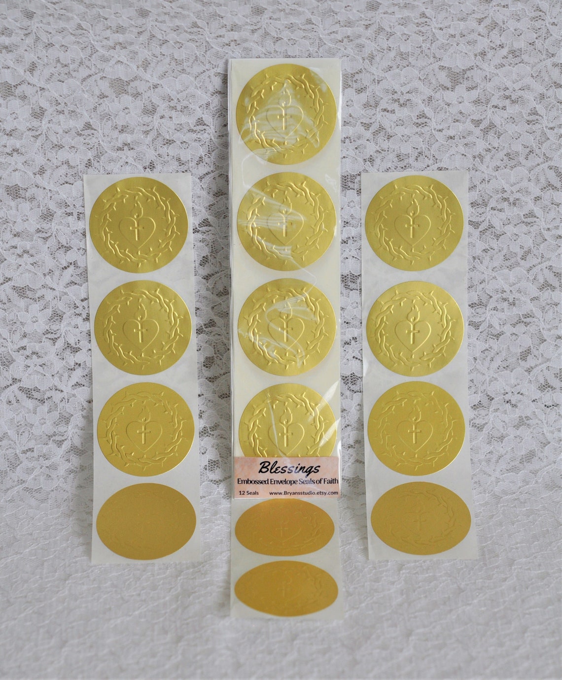 Blessings Embossed Envelope Seals of Faith Catholic Christian Etsy