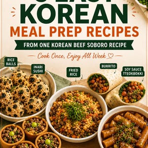 5 enkla koreanska recept på matlagning | Koreanskt nötkötts-soboro | Utskrivbar matlagningsguide | Veckovis matplan | Smart inköpslista