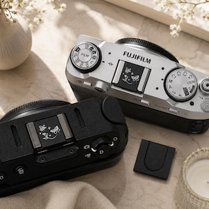 Osłona stopki motylkowej i przycisk migawki z gwintem, metalowy zestaw akcesoriów do aparatów Fujifilm X100vi X-T50 i Leica Vintage