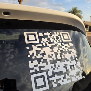 QR Code Window Decal 10"X 10"