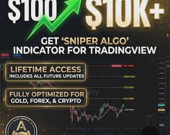 Sniper Algo AI TradingView Indicator | Buy  Sell Signals | Auto Entry Exit | TP SL Levels | Forex, Crypto, Gold and Stocks