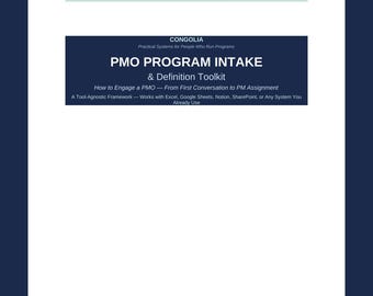 PMO-Programmintake-Definitions-Toolkit - IT-PMO-Vorlage für das Erscheinungsbild | Bearbeitbares Wort .docx