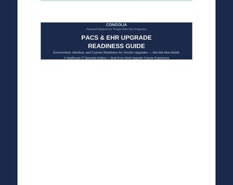 PACS EHR-Upgrade-Bereitschafts-Toolkit - IT-Upgrade-Vorlage für das rankreich | Bearbeitbares Wort .docx