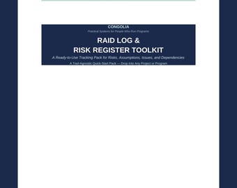 Raid LogRisikoregister-Toolkit — IT-Projektvorlage für das rankreich | Bearbeitbares Wort .docx
