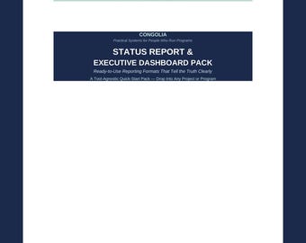 Status Report Business Dashboard Pack - IT-Bilanzvorlage für das rankreich | Bearbeitbar .docx