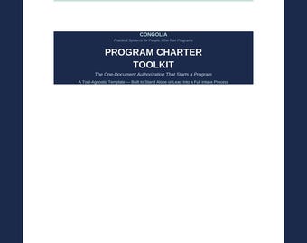 Programm-Charter-Toolkit - Vorlage für das IT-Programm im Apothekensystem | Bearbeitbares Wort .docx
