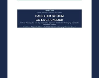 PACS HIM Go-Live Runbook — Vorlage für die Umsetzung des Bildgebungssystems | Bearbeitbares Wort .docx