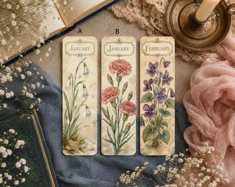 Birth Month Flower Bookmark