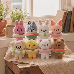 SKZOO Summer Float Keychain • Stray Kids 12cm Swimming Ring Mini Doll Bag Charm • Cute Donut Watermelon Pendant • Kawaii Kpop STAY Gift