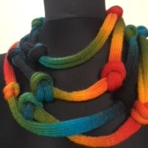 Knitted Necklace Etsy