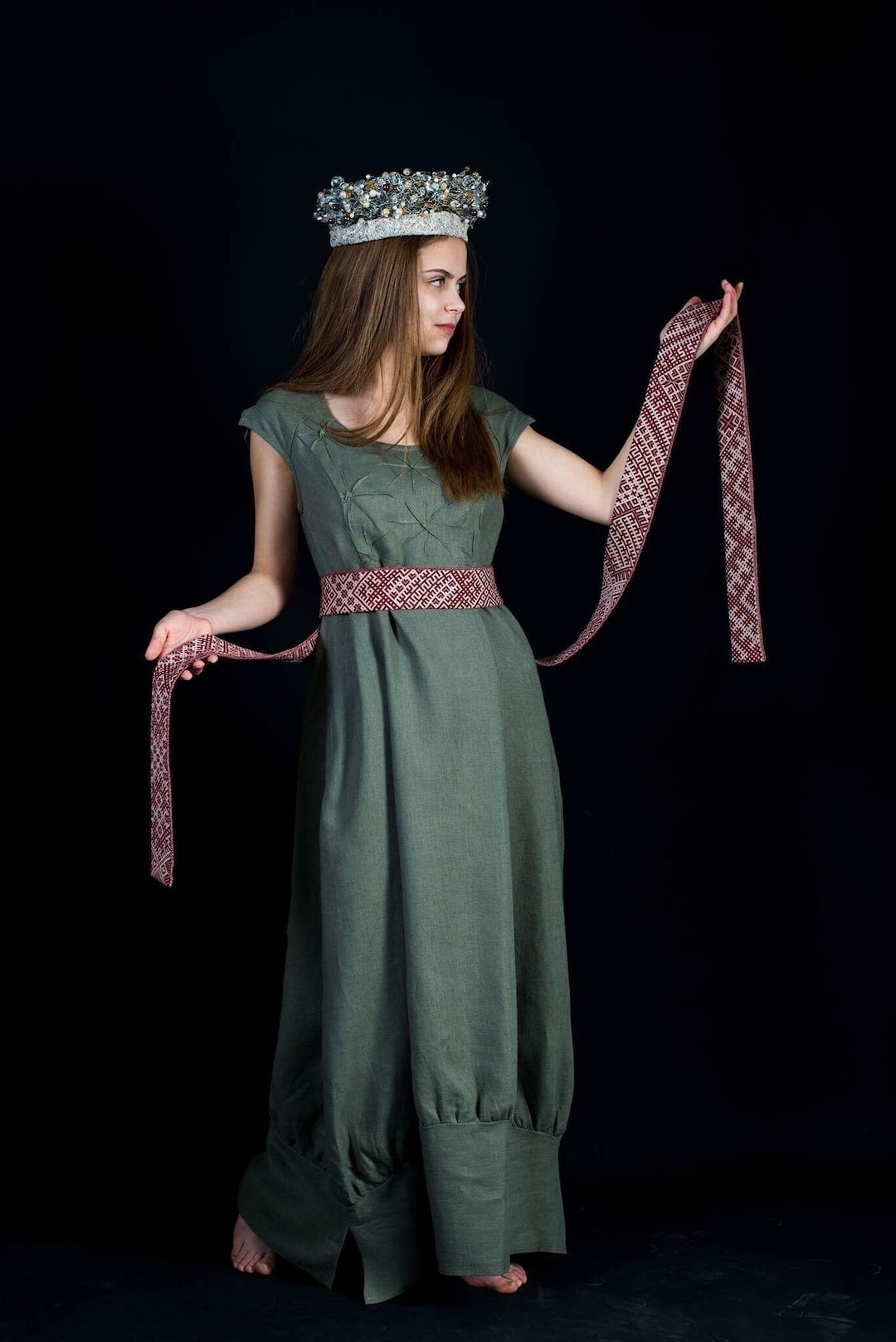 リエルワールデ帯　ラトビア土産　民族衣装帯　民芸品 バルト3カ国　未使用品 リエルワールデ帯 ラトビア土産 民族衣装帯 民芸品 バルト3カ国 未使用