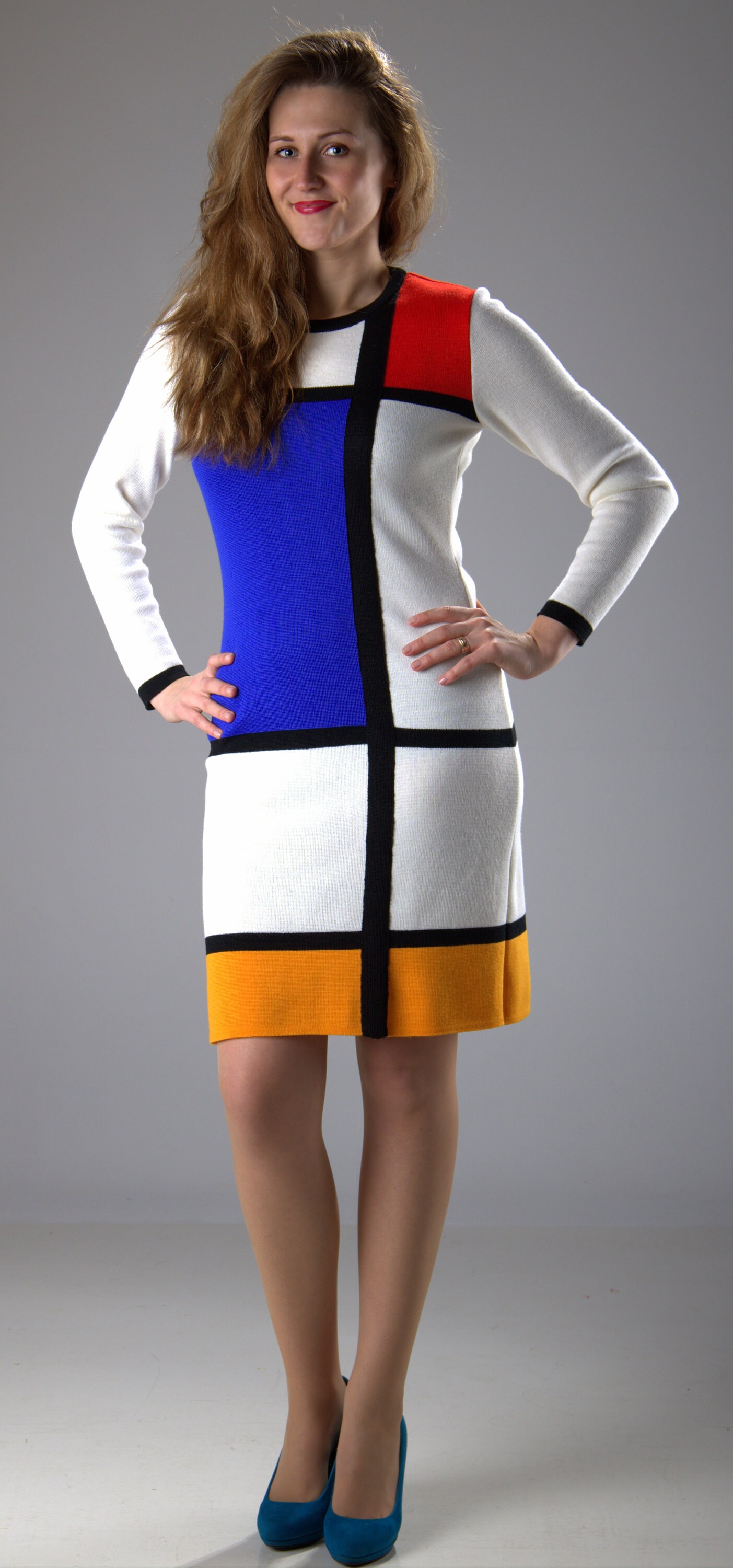 Mondrian 60s Color Block Mod Vintage 