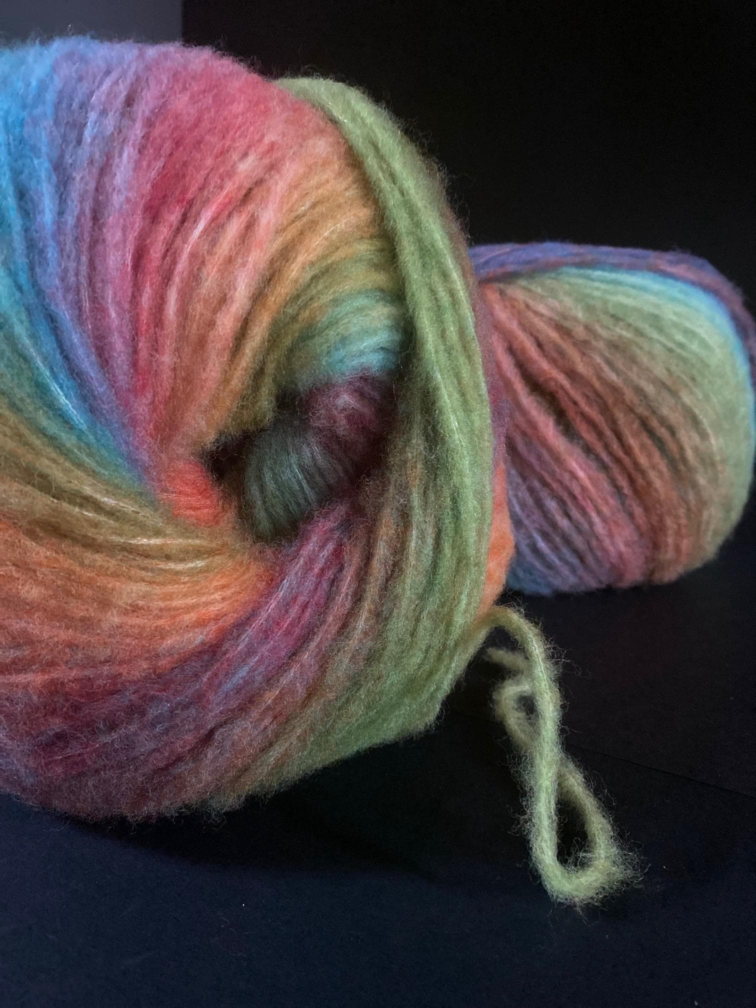 Knitting yarn Merino Lang yarn rainbow, Soft, and lofty bulky Orion Nebula in balls