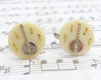 Let the Music Flow - Vintage glass cufflinks