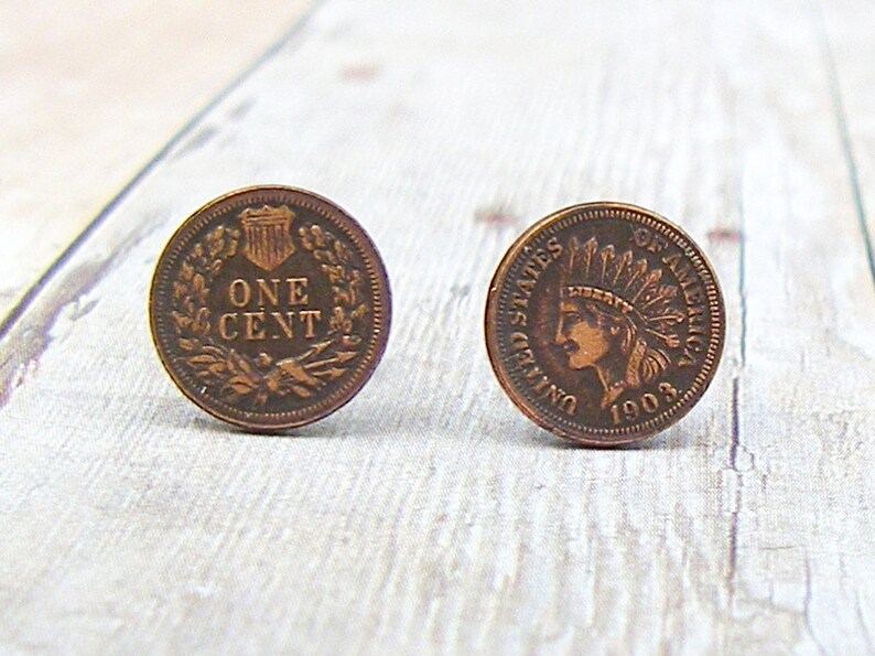 Heads and Tails Tiny Antique Copper 1903 Indian Head Penny Etsy