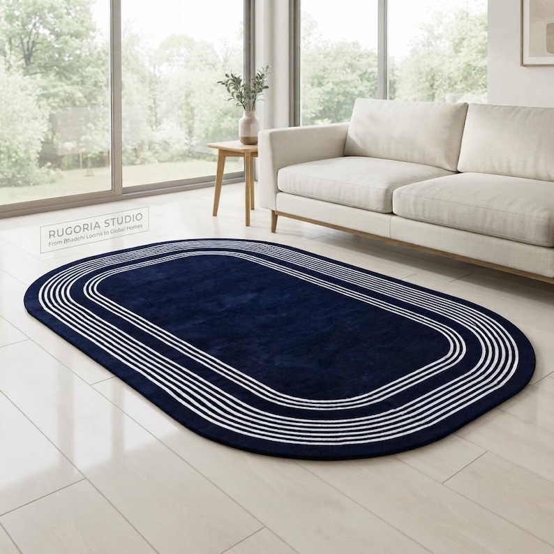 Solid Color Wool Rug, Modern Minimalist Area Carpet RUGORIA STUDIO - Etsy