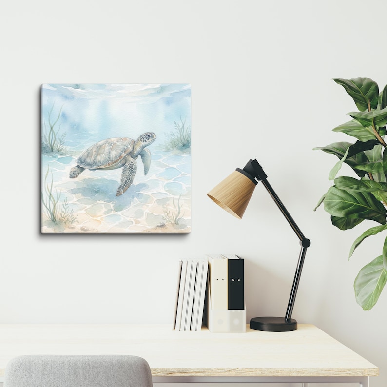 sea-turtle-canvas-wall-art-coastal-watercolor-decor-ocean-wall-art