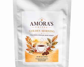 Colombia Medium-Dark Roast Coffee | Amora’s Coffee | Freshly Roasted | 12 oz